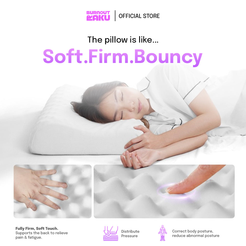 Burnout Raku 100% latex ergonomic pillow - Dualcurve Massages